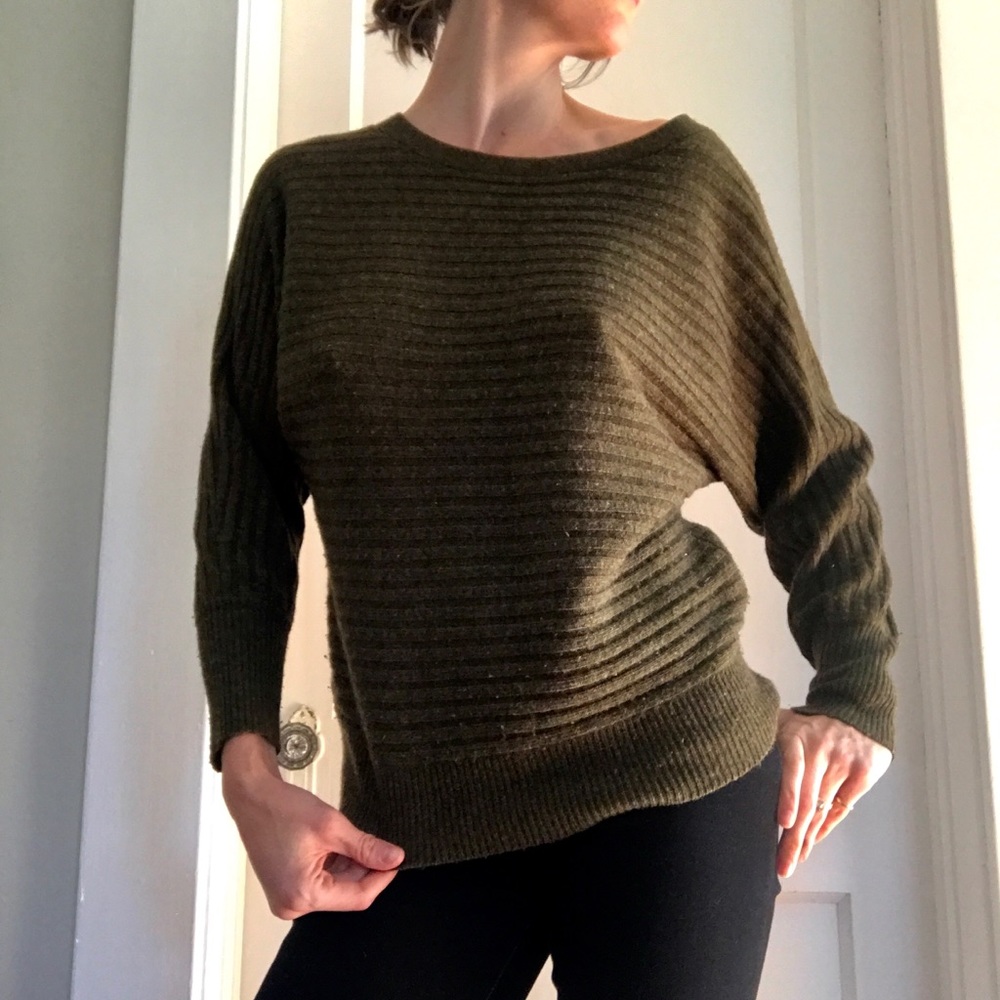 JCREW Oversized Hunter Green Sweater